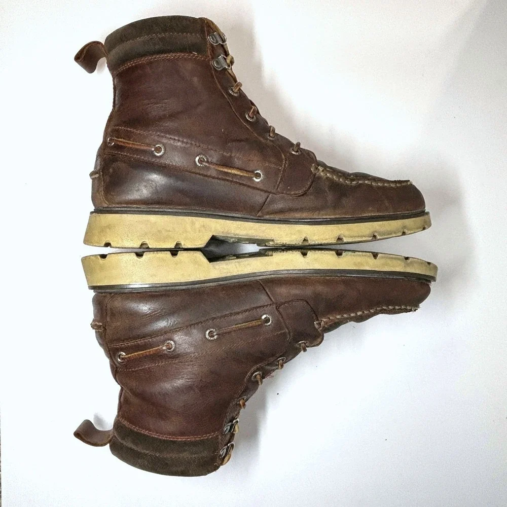 Sperry Men's‎ 11.5 Lug Chukka Boots Waterproof Leather Lace Up Brown Hiking Work